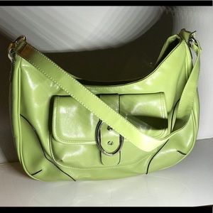Green shoulder bag